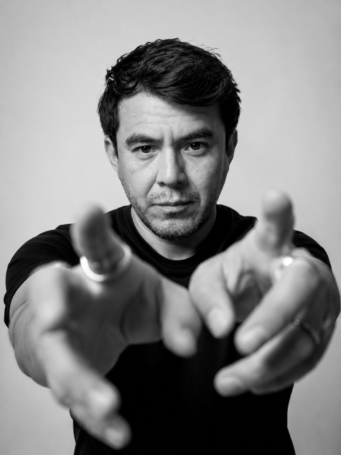 Will portrait pointing camera